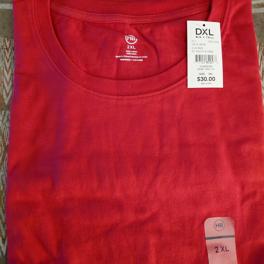 Men's Red T-Shirt - 2XL